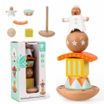 Medinė veriama dėlionė vaikams | Linguojantis klounas | Classic World CW20097